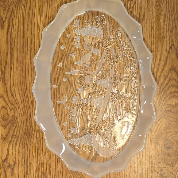 Mikasa Other - Vintage Mikasa Christmas Platter - Silent Night - Oval Canape Tray